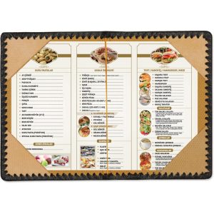 sertifika ve menü kabı