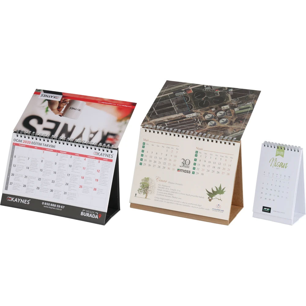 taslama taşıyıcılı masa takvimi